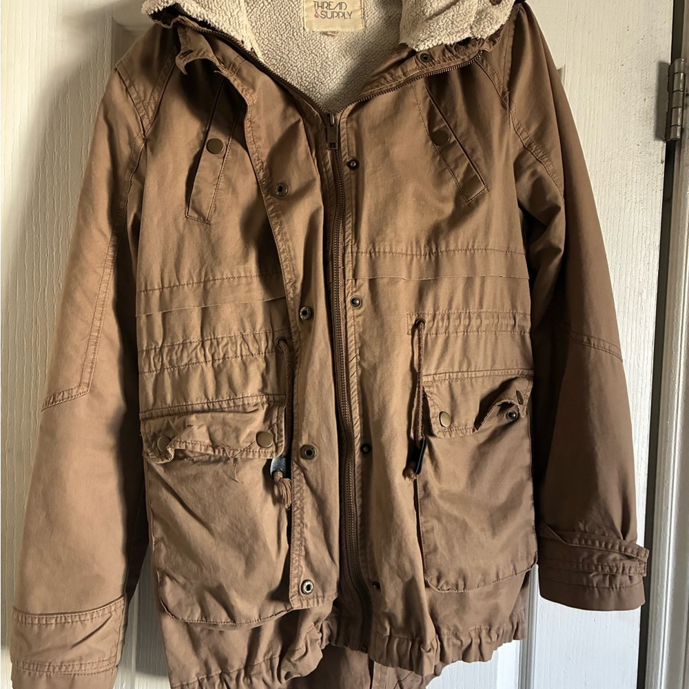 Thread & Supply Tan Hooded Jacket